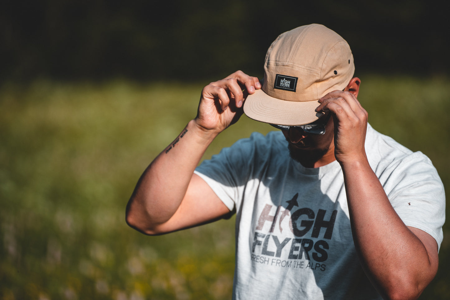 FRESH FROM THE ALPS - 5 Panel cap sand LIMITED EDITION